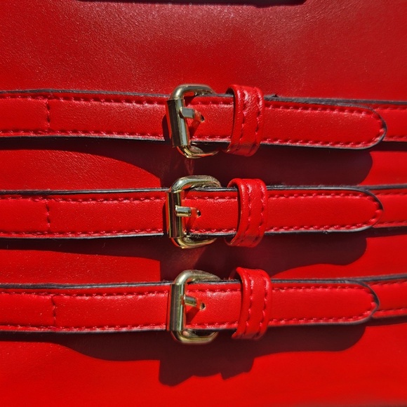 Red Versace 19V69 Italia Faux Leather Purse - Picture 9 of 16